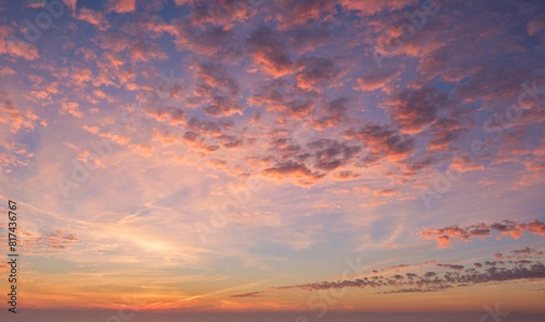 Obraz Beautiful dramatic scenic after sunset sky background after sunset