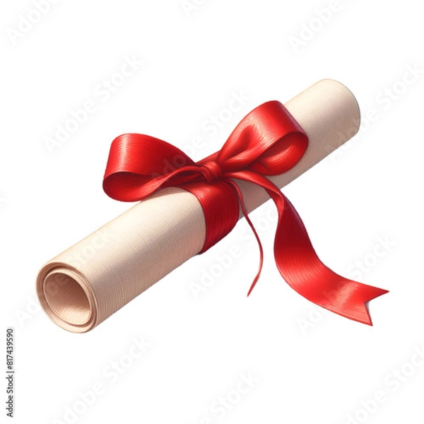 Obraz diploma with ribbon