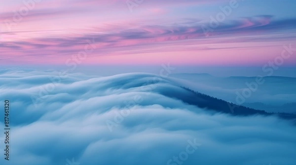 Fototapeta Layers of Hazy Fog Creating an Ethereal Atmosphere