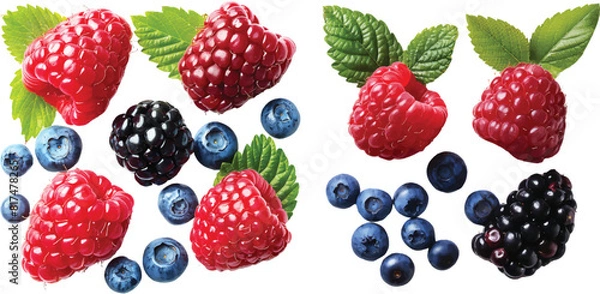 Obraz berries on white background