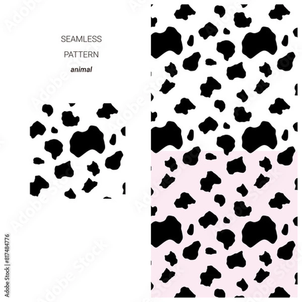 Obraz パターン_アニマル_牛
