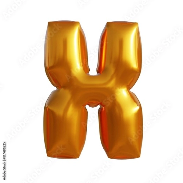 Obraz 3d illustration gold effect letters