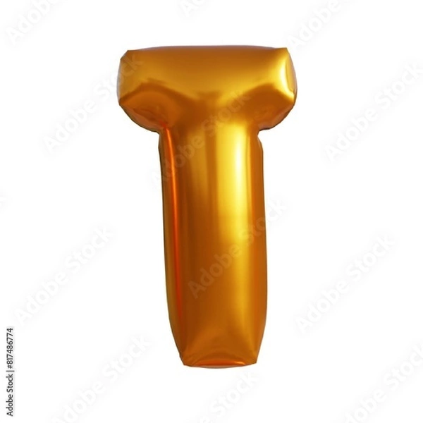 Obraz 3d illustration gold effect letters