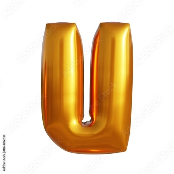 Obraz 3d illustration gold effect letters