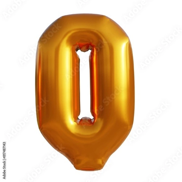 Obraz 3d illustration gold effect letters