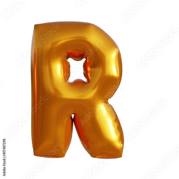 Obraz 3d illustration gold effect letters