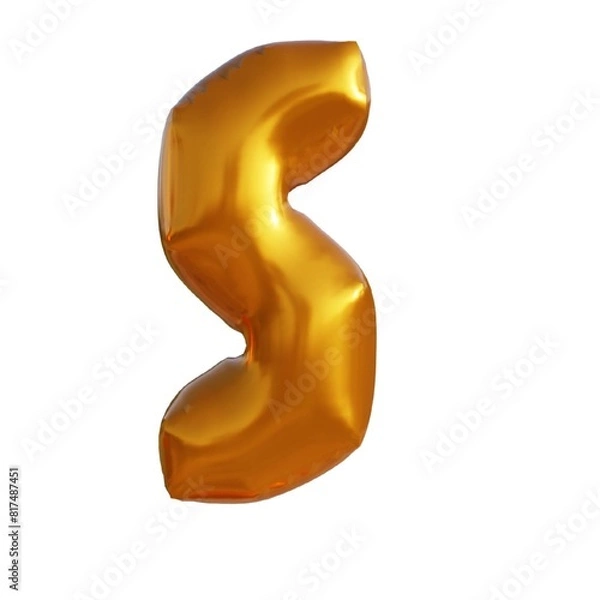 Obraz 3d illustration gold effect letters