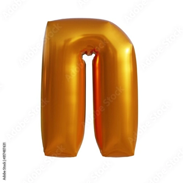 Obraz 3d illustration gold effect letters