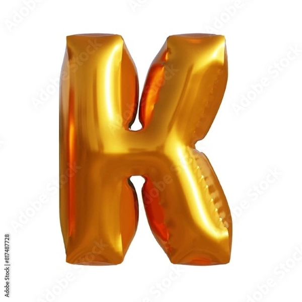 Obraz 3d illustration gold effect letters