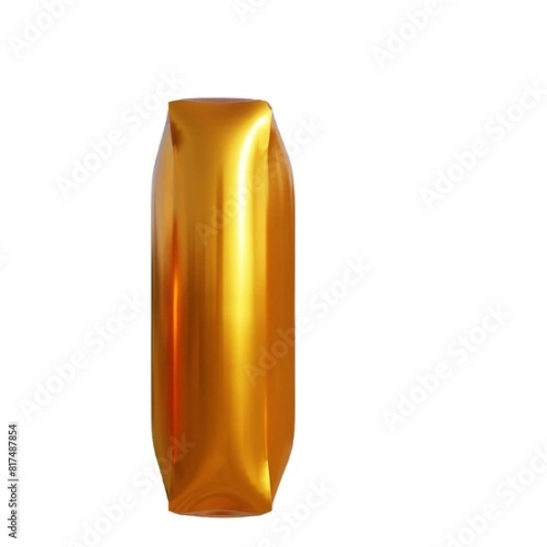 Obraz 3d illustration gold effect letters