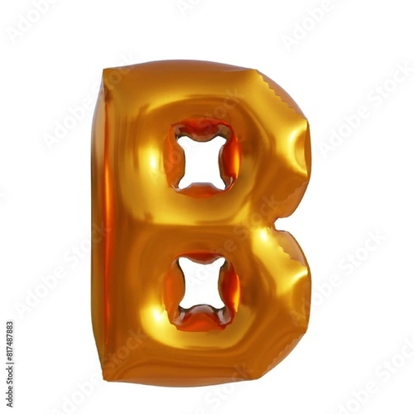 Obraz 3d illustration gold effect letters