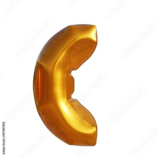 Obraz 3d illustration gold effect letters