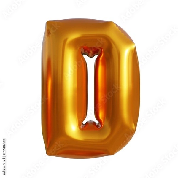 Obraz 3d illustration gold effect letters