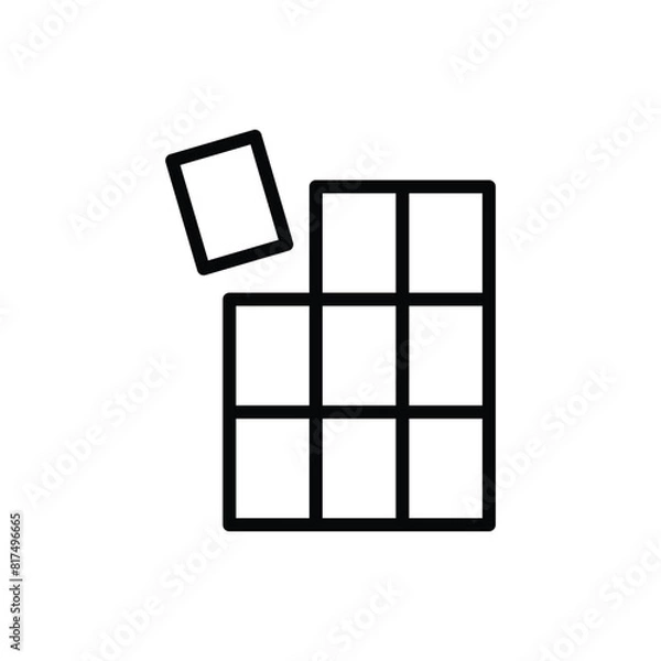 Obraz chocolate icon vector template design flat and simple