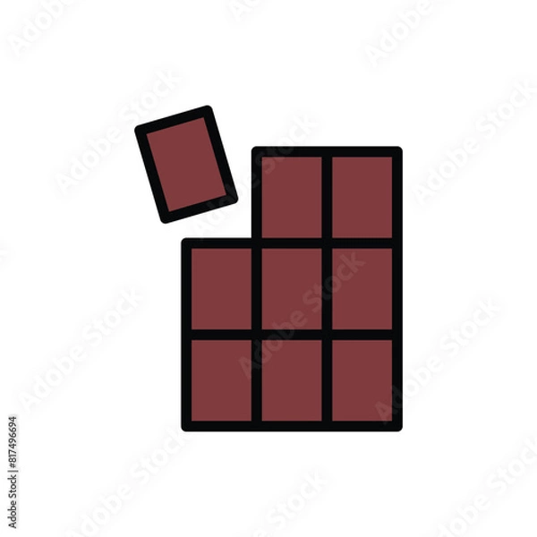 Obraz chocolate icon vector template design flat and simple