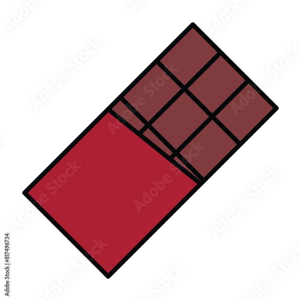 Obraz chocolate icon vector template design flat and simple