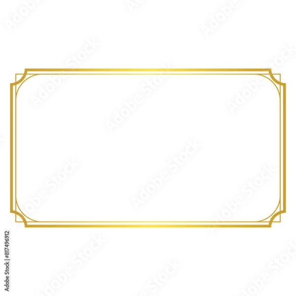 Obraz Simple gold border frame.eps