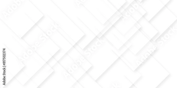 Fototapeta Abstract grey and white geometric minimal tech background with lines and white light grey modern seamless business concept.