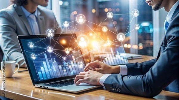 Fototapeta digital-marketing-technology-solution-for-online-b