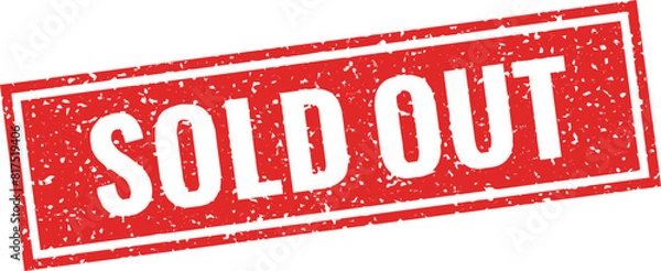 Obraz Red Grunge Sold Out Stamp Badge