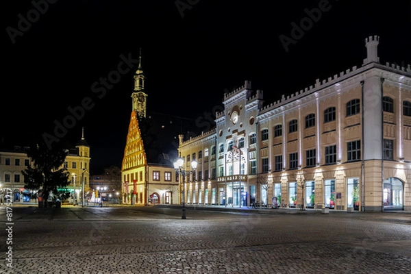 Fototapeta Zwickau Rathaus am Abend