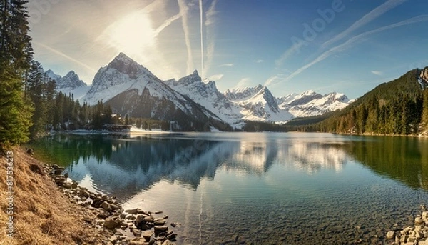 Obraz Lake and mountain