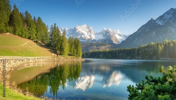 Obraz Lake and mountain