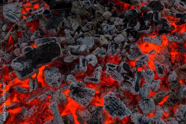Obraz orange coals from a fire