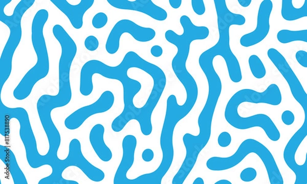 Fototapeta seamless pattern with blue waves