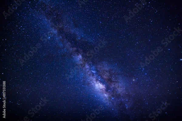 Fototapeta Milky way galaxy with stars and space dust in the universe