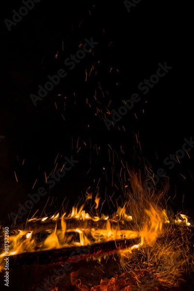 Obraz A fire flames with sparks