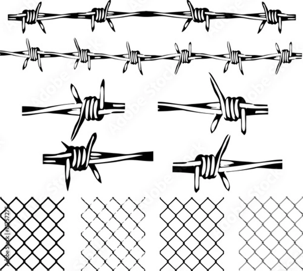 Obraz Barbed Wire Elements