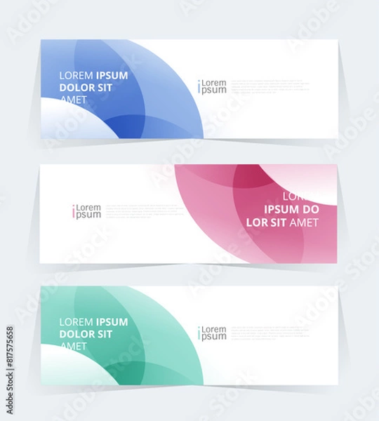 Fototapeta Geometric banner design with Vector presentation template.