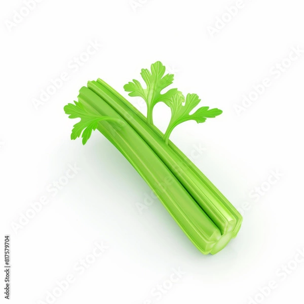 Fototapeta Celery 3D icon on white background
