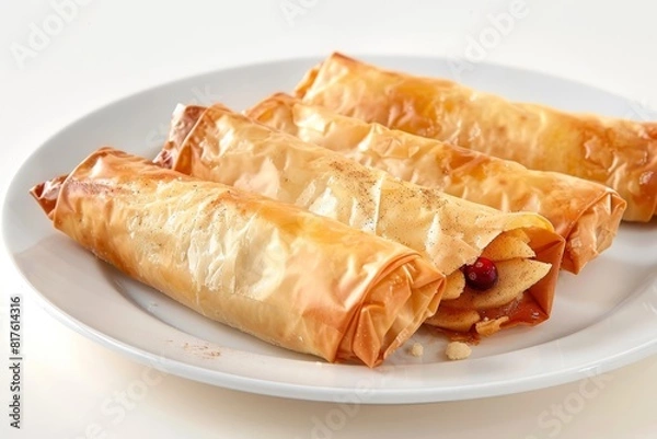 Obraz Mouthwatering Apple Cranberry Phyllo Turnovers with Sweet and Tart Flavors