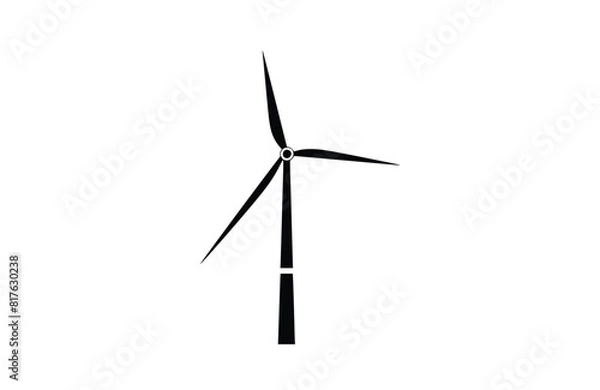Fototapeta Flat Wind power icon symbol vector Illustration.