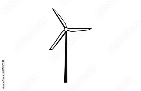 Fototapeta Flat Wind power icon symbol vector Illustration.