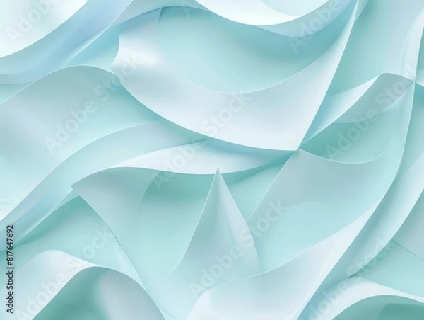 Obraz Abstract background with smooth light blue waves, creating a vibrant and elegant design.