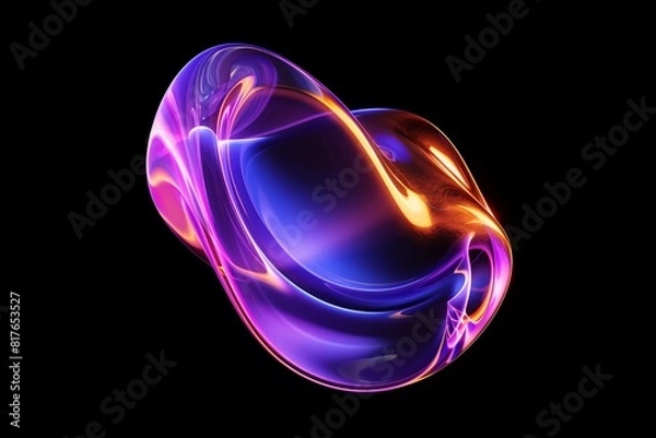 Obraz holographic liquid shape isolated