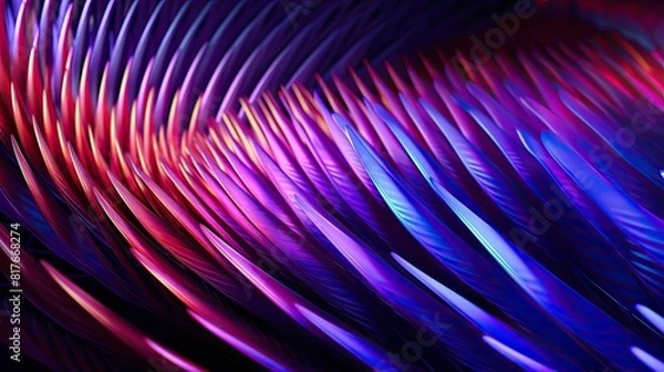 Fototapeta Neon abstract patterns pulsating with energy