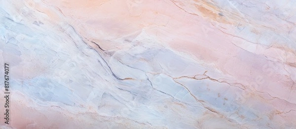 Fototapeta A square wall made of pastel colored marble perfect for creating a backdrop with copy space image