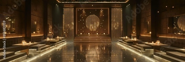 Obraz A room filled with an abundance of burning candles, casting a warm and flickering light