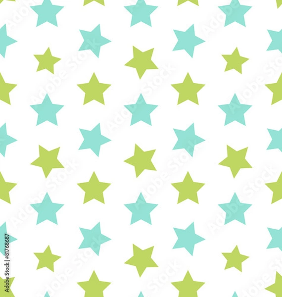 Fototapeta  Seamless Texture with Colorful Stars, Elegance Kid Pattern
