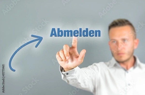 Fototapeta Abmelden - Konzept