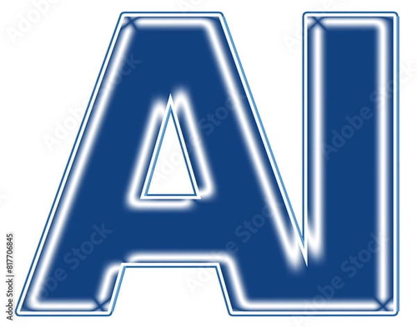 Obraz AI, creative text design, Illustration