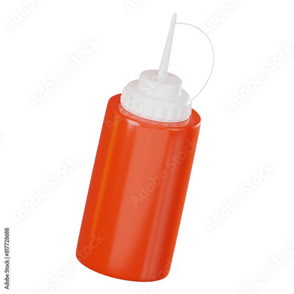 Fototapeta Gourmet Delight Ketchup Bottle for Culinary Use. 3D Render