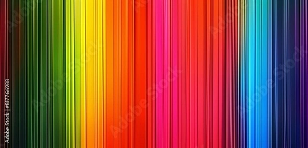 Fototapeta Abstract background, spectrum of colors in geometric striped pattern, incorporating every shade of the rainbow 