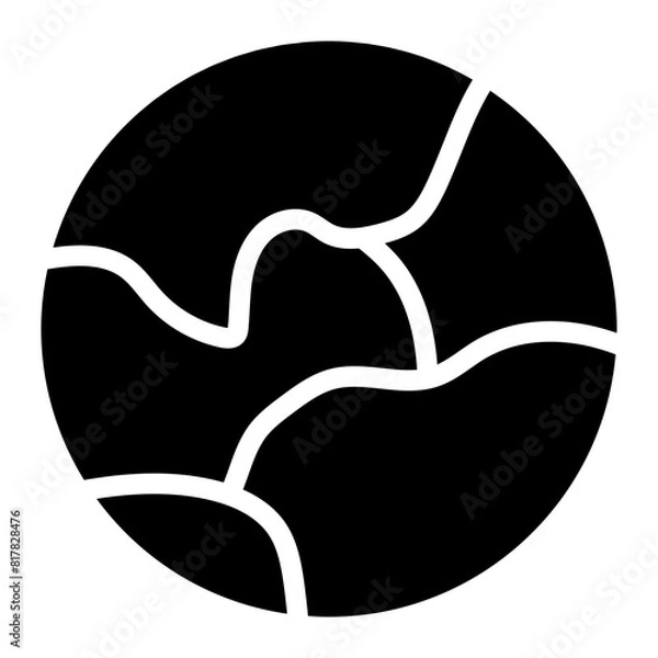 Fototapeta earth glyph
