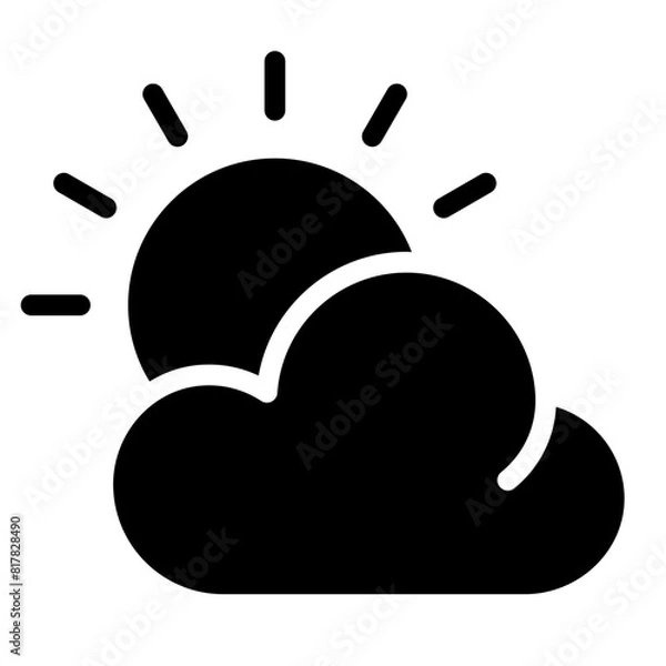 Fototapeta cloudy glyph
