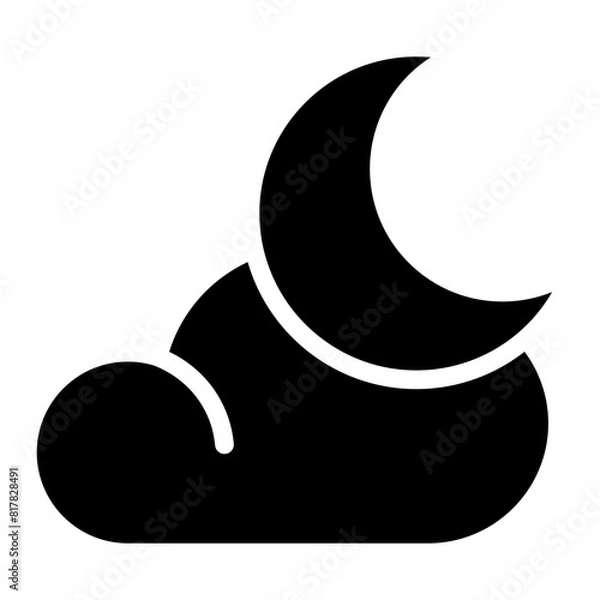 Fototapeta cloudy glyph
